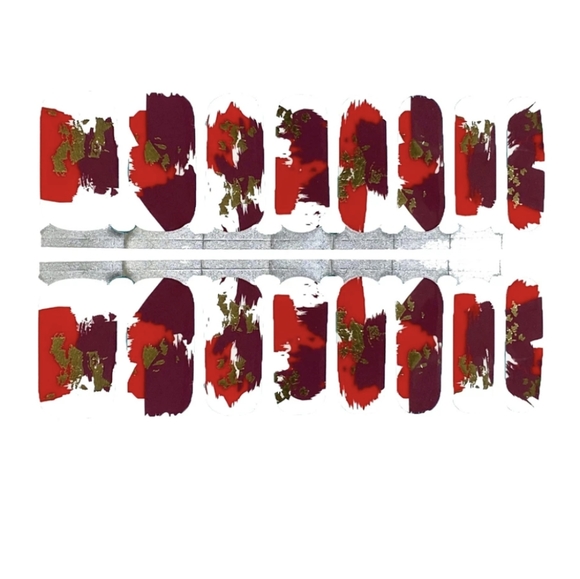 5 for $15 Nail Wrap - Brushes of Red - Picture 1 of 7